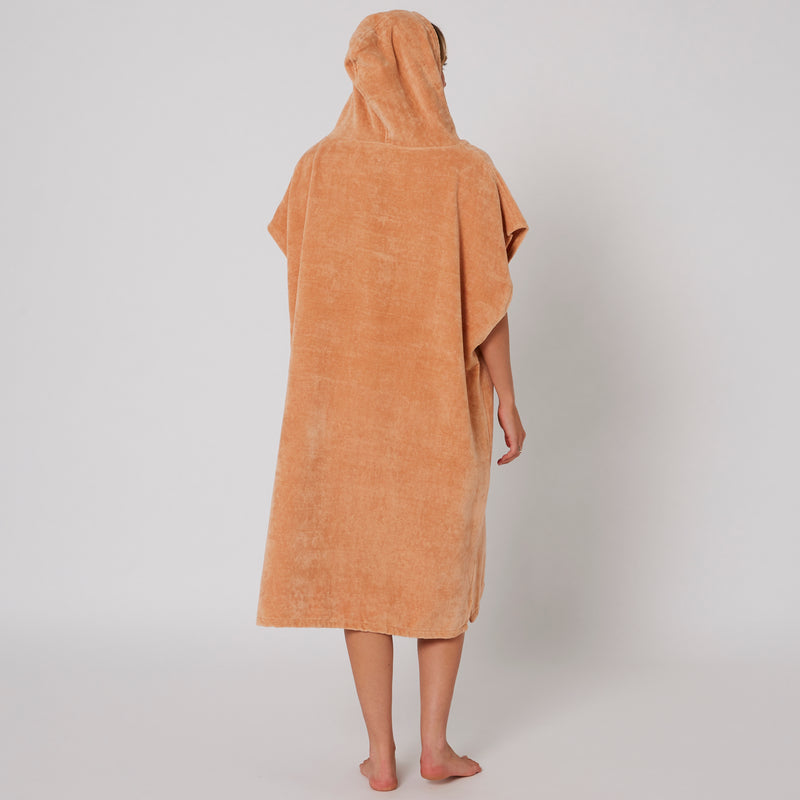 Load image into Gallery viewer, O&amp;E Ladies Honey Hooded Poncho
