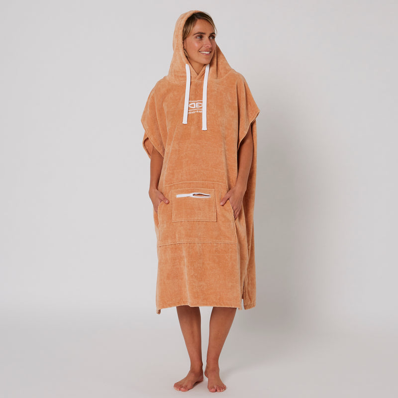 Load image into Gallery viewer, O&amp;E Ladies Honey Hooded Poncho
