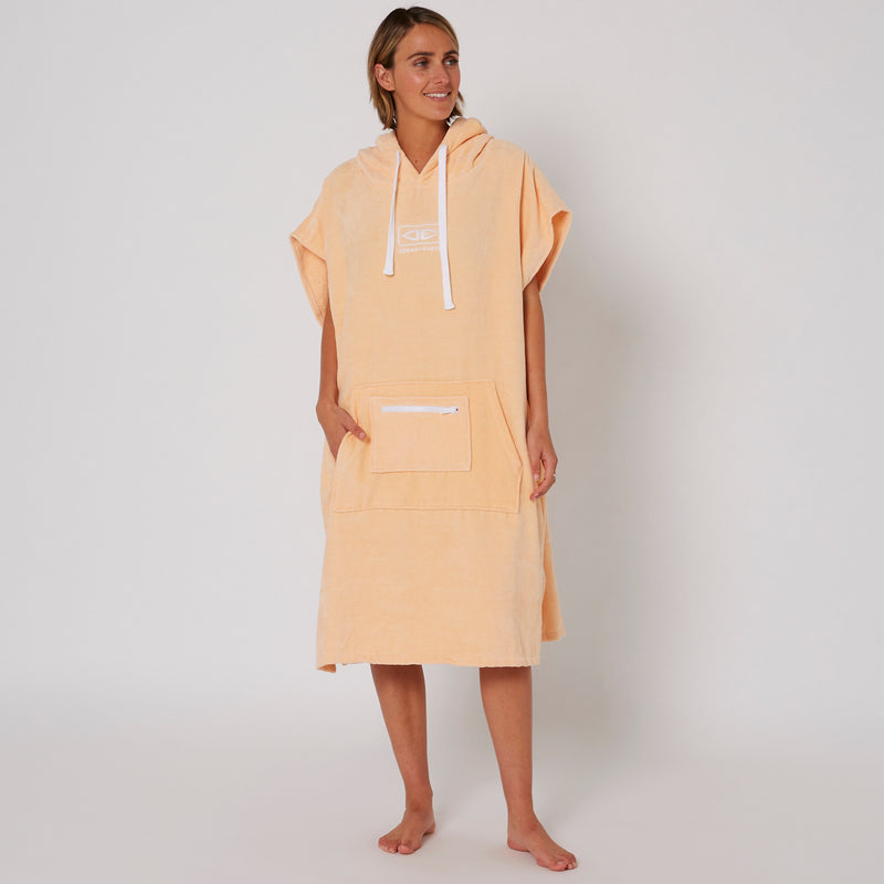 Load image into Gallery viewer, O&amp;E Ladies Honey Hooded Poncho
