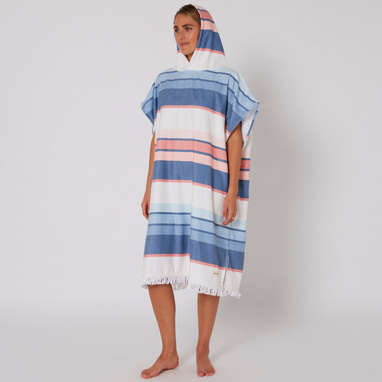 O&E Ladies Sunkissed Lightweight Hooded Poncho