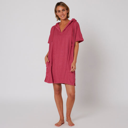 O&E Ladies V-Neck Hooded Poncho