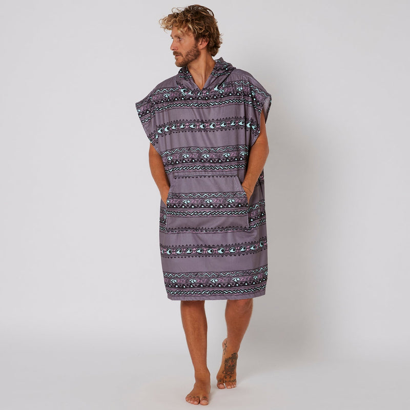 Load image into Gallery viewer, O&amp;E Mens Digital Hooded Poncho - Charcoal
