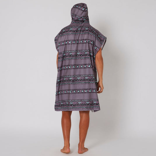 O&E Mens Digital Hooded Poncho - Charcoal