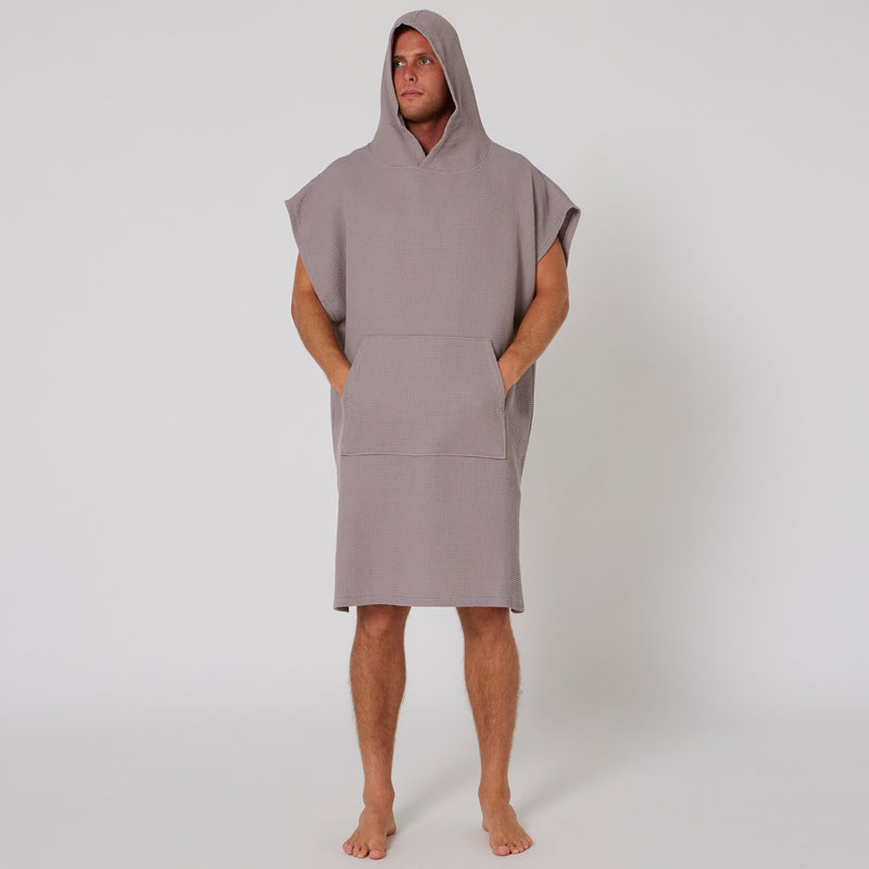 Load image into Gallery viewer, O&amp;E Mens Waffle Poncho
