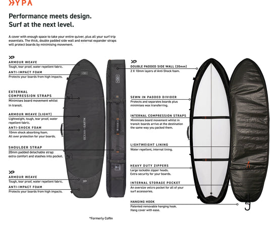 O&E HYPA Fish/Short Travel Cover - 2 Board