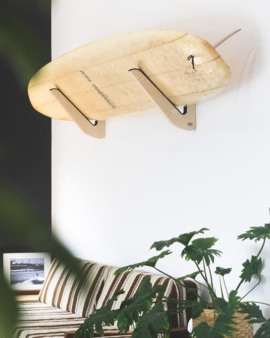 O&E Timber Longboard Wall Display Rack