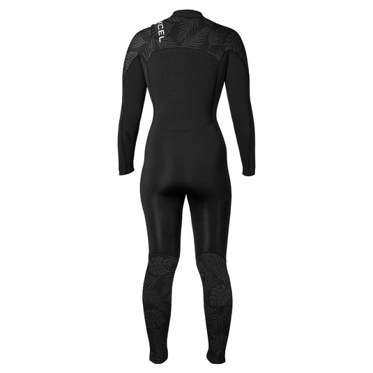 Xcel Ladies Comp 3/2mm Fullsuit - Black/Palm Monstera