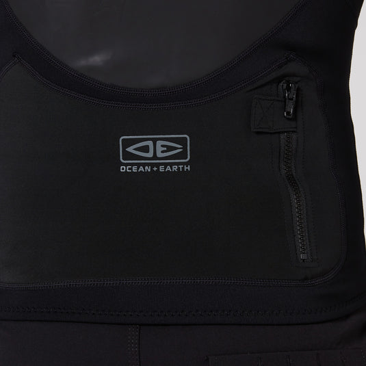 O&E Double Black Long Sleeve Frontzip Paddle Vest - 1.5mm