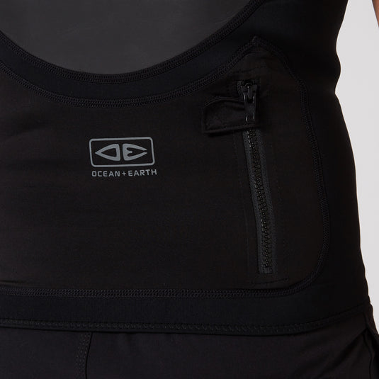 O&E Double Black Sleeveless Frontzip Paddle Vest - 1.5mm