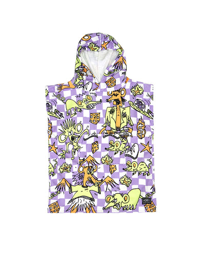 O&E Toddlers Irvine Hooded Poncho - Purple