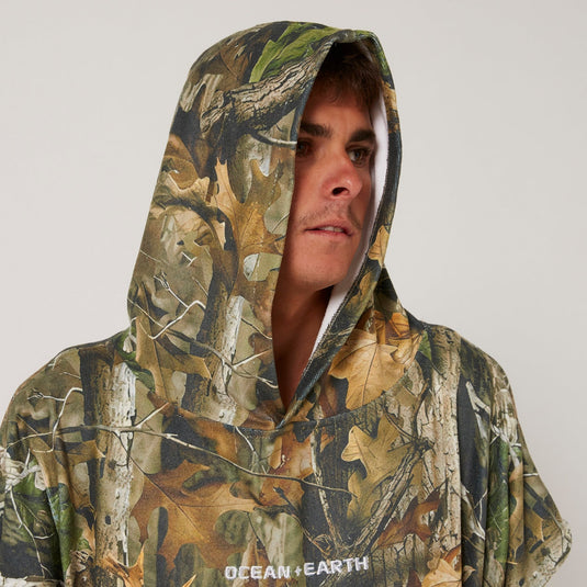 O&E Real Camo Hooded Poncho