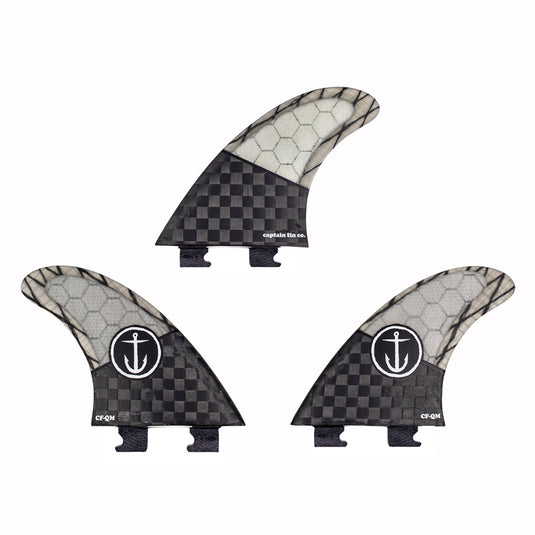 Captain Fin CF Quickness Tri Fin Set - Twin Tab