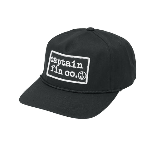 Captain Fin Big Patch Hat - Black