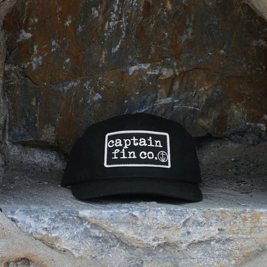 Captain Fin Big Patch Hat - Black