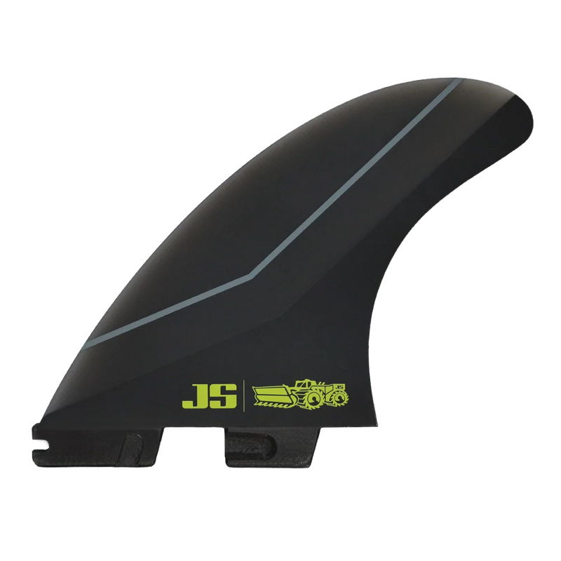 Load image into Gallery viewer, FCSII JS Industries PG Pro Tri Fin Set  - Smoke/Lime
