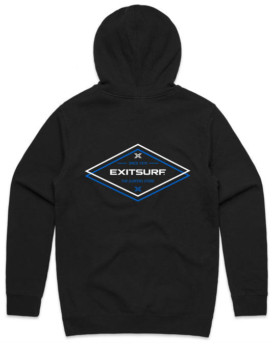 Exit Surf Diamond Back Hoody - Black