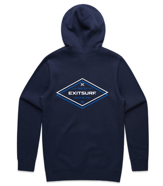 Exit Surf Diamond Back Hoody - Cobalt