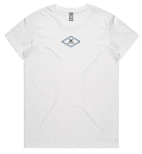 Exit Surf Ladies Diamond Back Tee - White