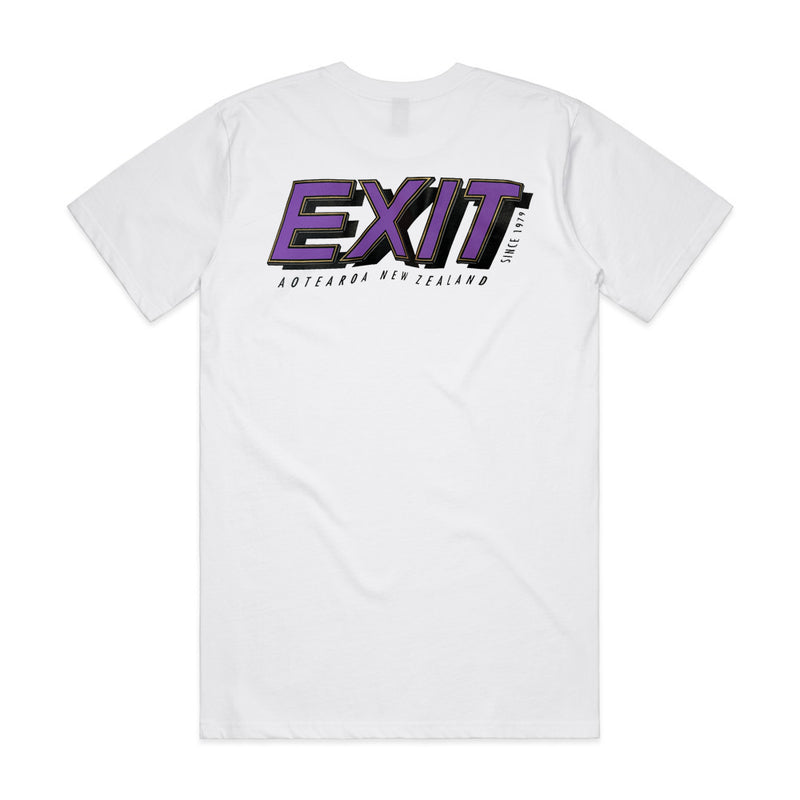 Load image into Gallery viewer, Exit Surf OG Logo Tee - White/Purple
