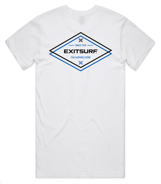 Exit Surf Diamond Back Tee - White