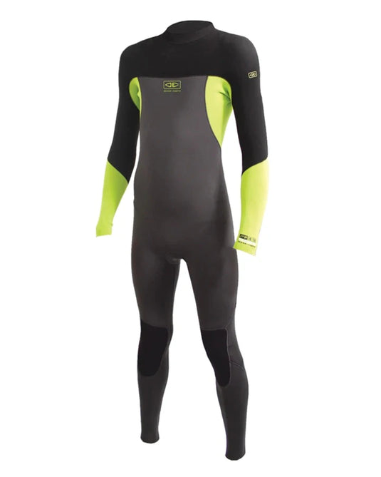 O&E Boys Freeflex 4/3 Backzip Steamer - Black/Lime