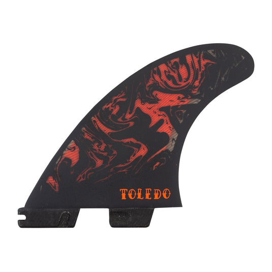 FCSII Filipe Toledo PC Tri Fin - Black/Red