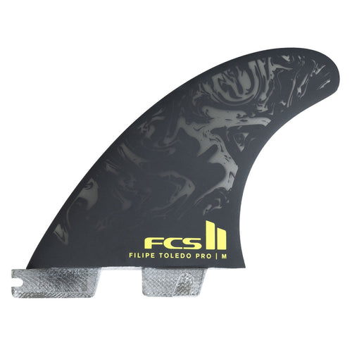 FCSII Filipe Toledo PG Pro Tri Fin - Black/Acid