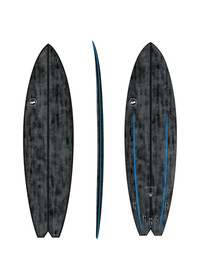 Skindog Hydroplane - Thunderbolt Carbon - Blue Carbon