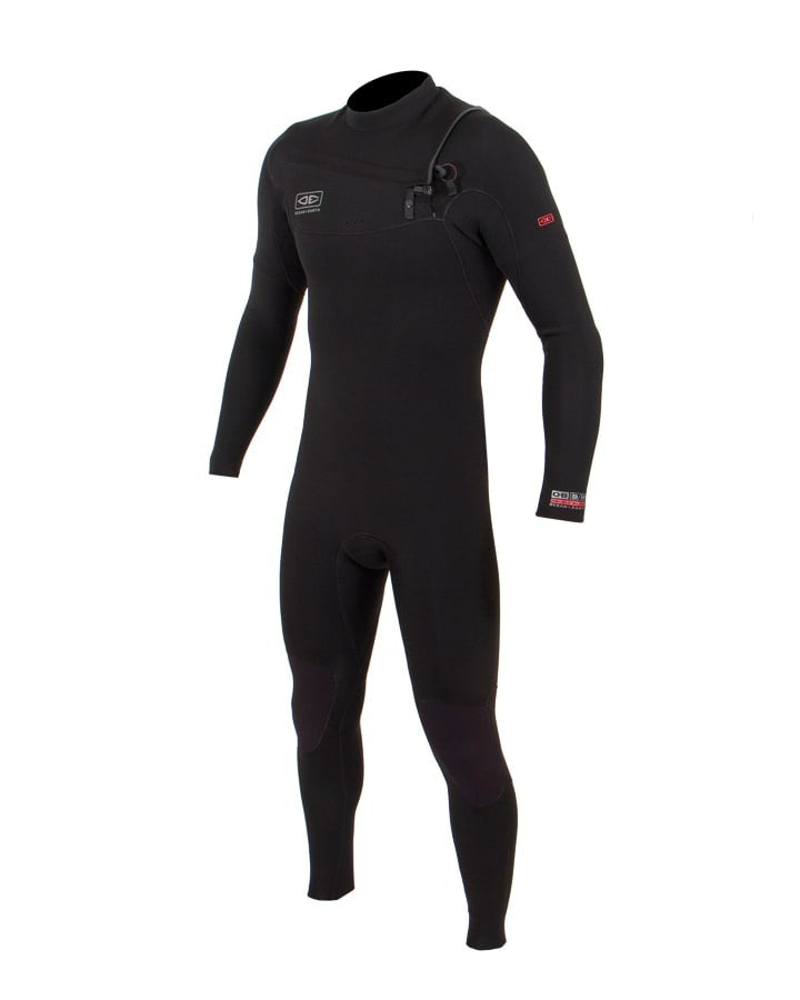 Wetsuit | Mens Double Black Chest Zip Steamer 3/2mm | Ocean and