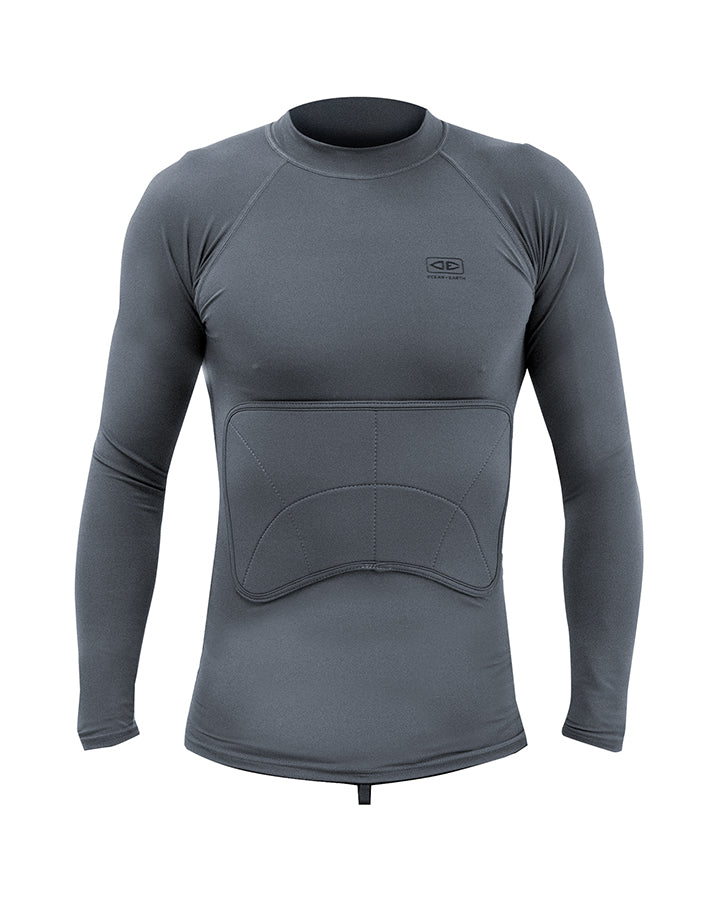 Load image into Gallery viewer, O&amp;E Rib Guard Padded Long Sleeve Top - Charcoal
