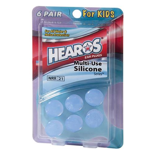 Hearos Multi-use Silicone Kids Earplugs - 6 Pairs