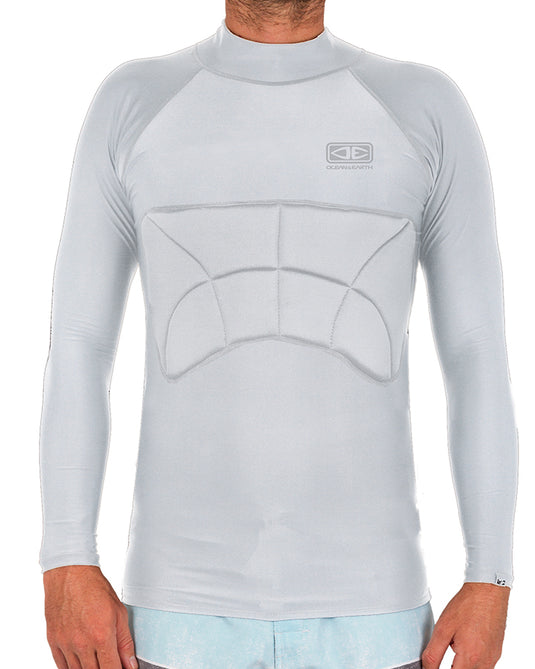 O&E Rib Guard Padded Long Sleeve Top - Grey