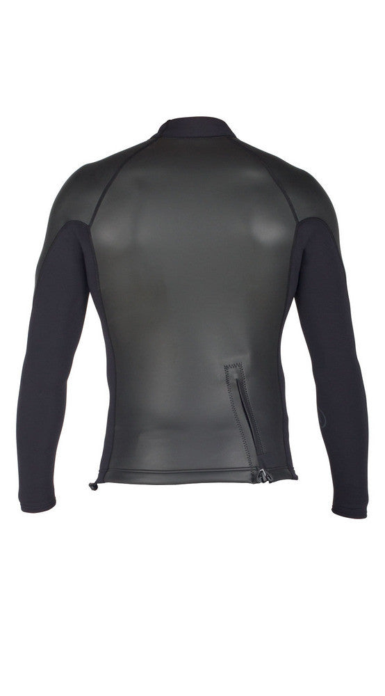 Load image into Gallery viewer, Xcel Axis L/S Smoothskin Backzip Top - Black
