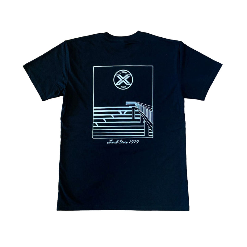 Load image into Gallery viewer, Exit Surf Local Lines Tee New Brighton - Black
