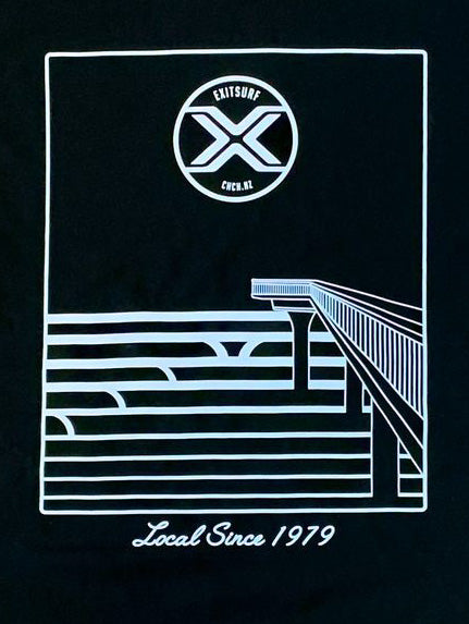 Load image into Gallery viewer, Exit Surf Local Lines Tee New Brighton - Black
