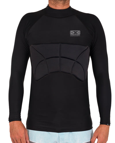 O&E Rib Guard Padded Long Sleeve Top - Black