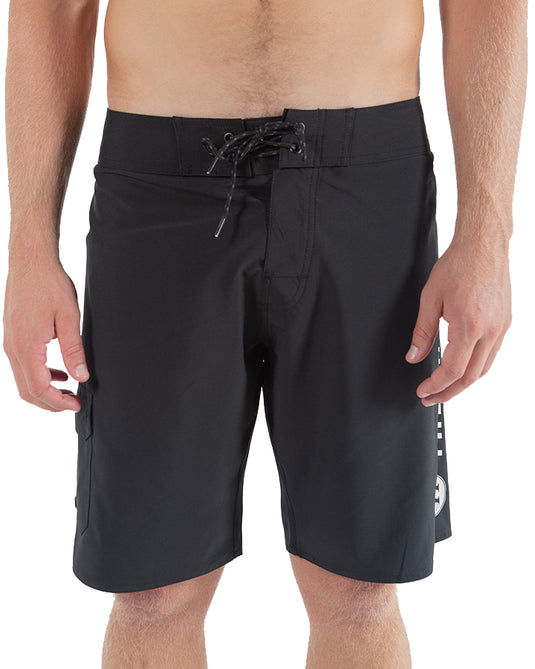 The Mad Hueys Staple Boardshort - Black