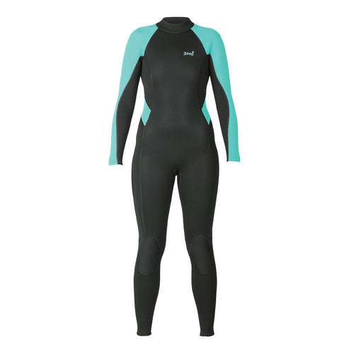Xcel Ladies Axis Flatlock 3/2mm Backzip - Black/Pistachio