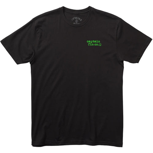 Captain Fin Type Type Tee - Black/Green