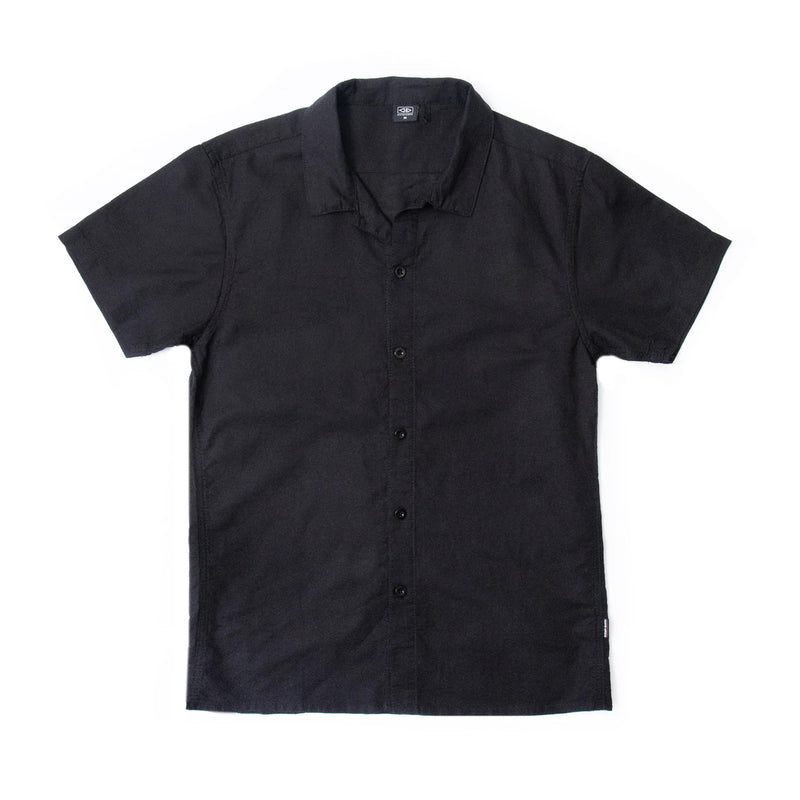 Load image into Gallery viewer, O&amp;E Linen S/S Shirt - Dull Black
