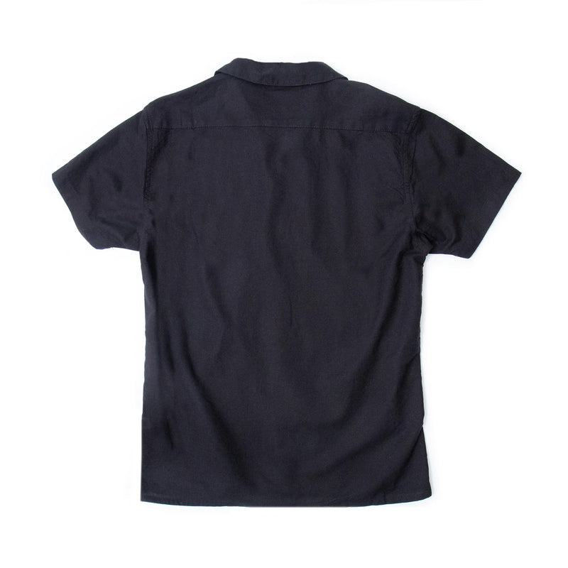 Load image into Gallery viewer, O&amp;E Linen S/S Shirt - Dull Black
