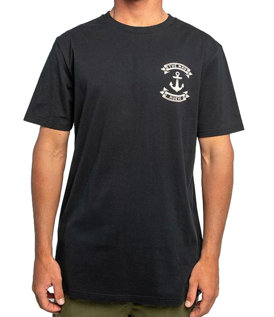 The Mad Hueys Retro Anchor Tee - Black