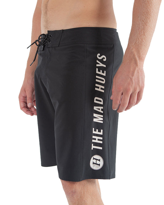 The Mad Hueys Staple Boardshort - Black